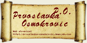 Prvoslavka Osmokrović vizit kartica